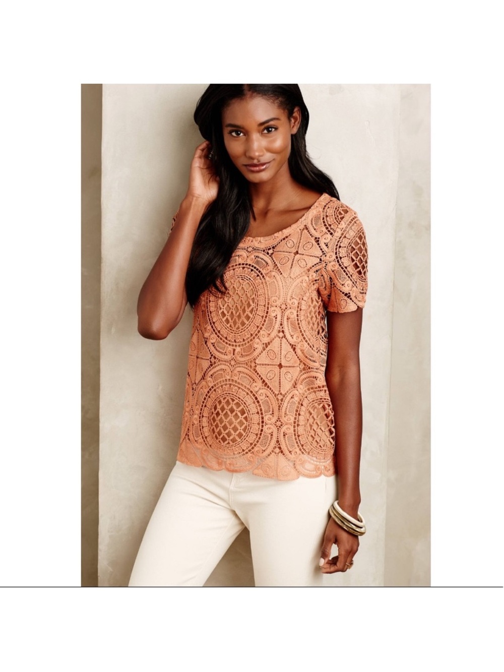 NWT ANTHROPOLOGIE: Clay Crochet Top